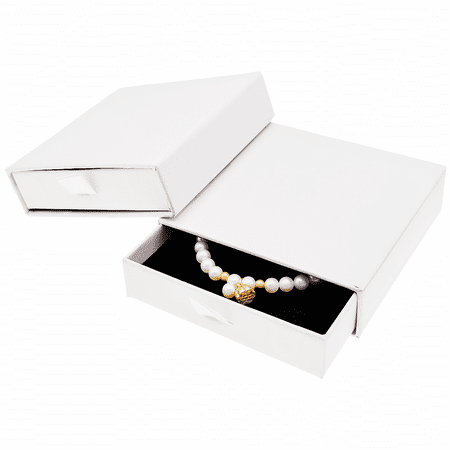 LANTWOO 2 Pack Jewelry Gift Boxes 3.5 x 3.5 x 1 Inch Cardboard Jewelry Boxes, Small Gift Boxes for Jewelry Earrings Necklaces Handmade Bangles Bracelets