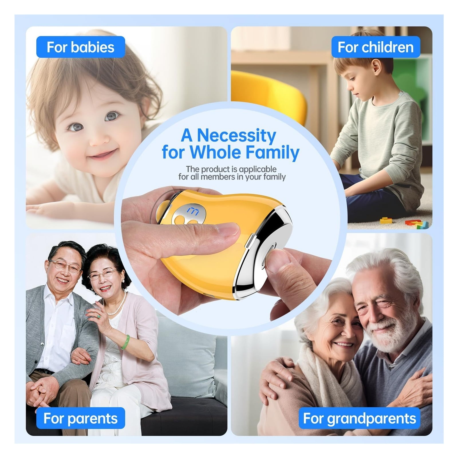 Nail Trimmer Electric,Nail Clippers and Nail File 2-in-1 Design,Use Safety, Excellent Present,Nail Clippers,Nail Cutter,Corta uñas,Suitable for Baby,Elderly,Children,Woman