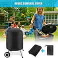 thumbnail image 2 of Housse de Barbecue Imperméable Anti-Poussière Résistante aux UV Anti-Neige avec Bande de Fixation Forme Ronde Respirante Design à Cordon Housse de Brasero pour la Maison, 2 of 8