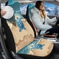 thumbnail image 2 of Uorisanigo Car Seat Covers Front Seats Only Set of 2 Beach Turtle High Back Bucket Seat Cover Universal Fit for Cars Trucks and SUVs, Automotive Accessories Decor, 2 of 7