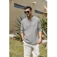 thumbnail image 2 of Camisa de hombre Camisa de lino de manga larga Camisa de algodón casual de corte regular Camisa de verano, 2 of 6