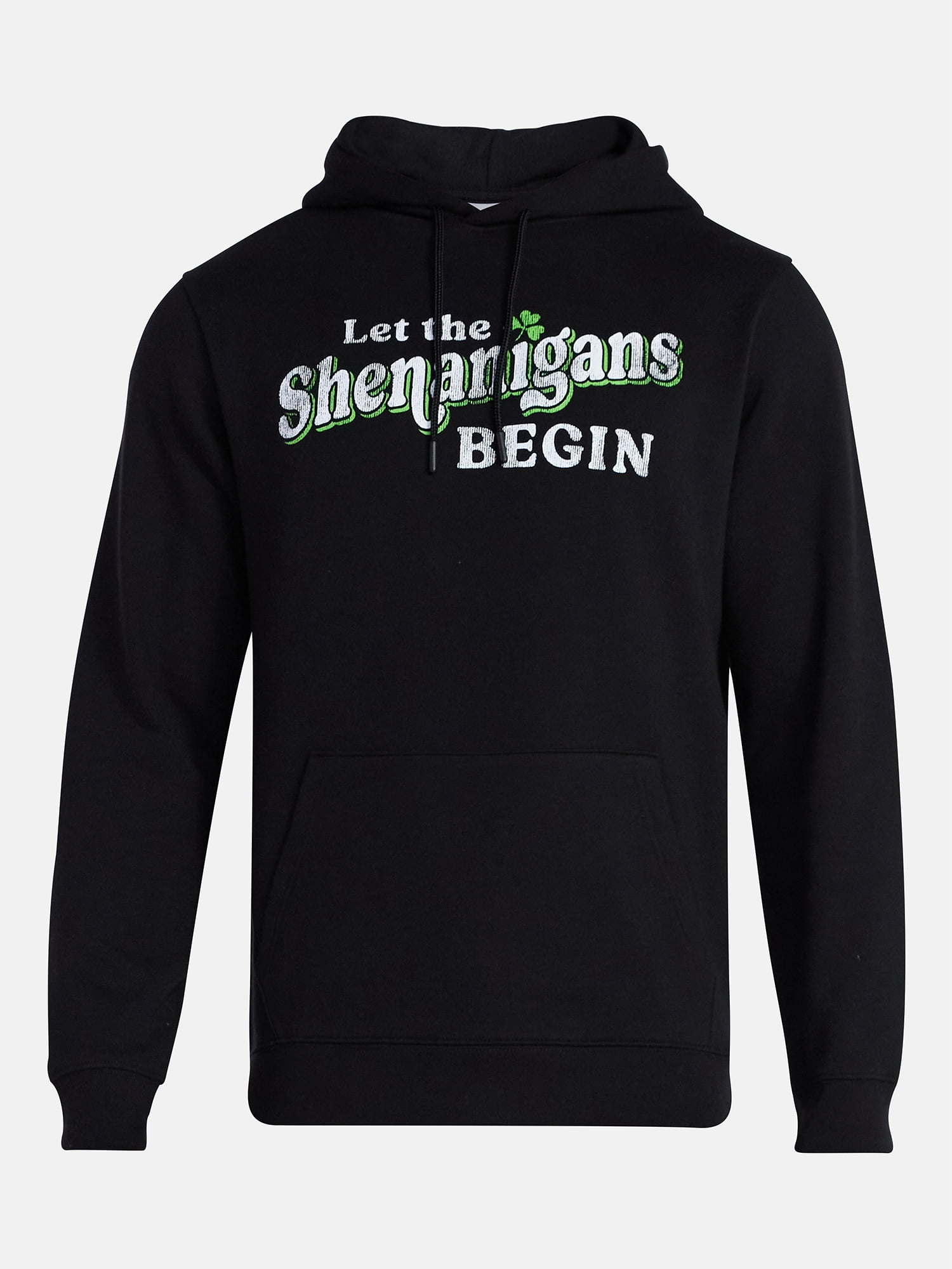 Saint Patrick's Day Men's Shenanigans Graphic Fleece Hoodie from Way to Celebrate, Sizes S-3XL