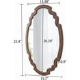 thumbnail image 3 of Sintosin Wall Mirror 16"x23" Oval, Farmhouse Rustic Wood Bathroom Mirror, Vintage Handmade Finish for Living Room, Bedroom & Entryway Decor, 3 of 8
