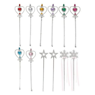 12 Pack Fairy Princess Wand for Girls, Party Favors for Kids, Dress Up Accessories