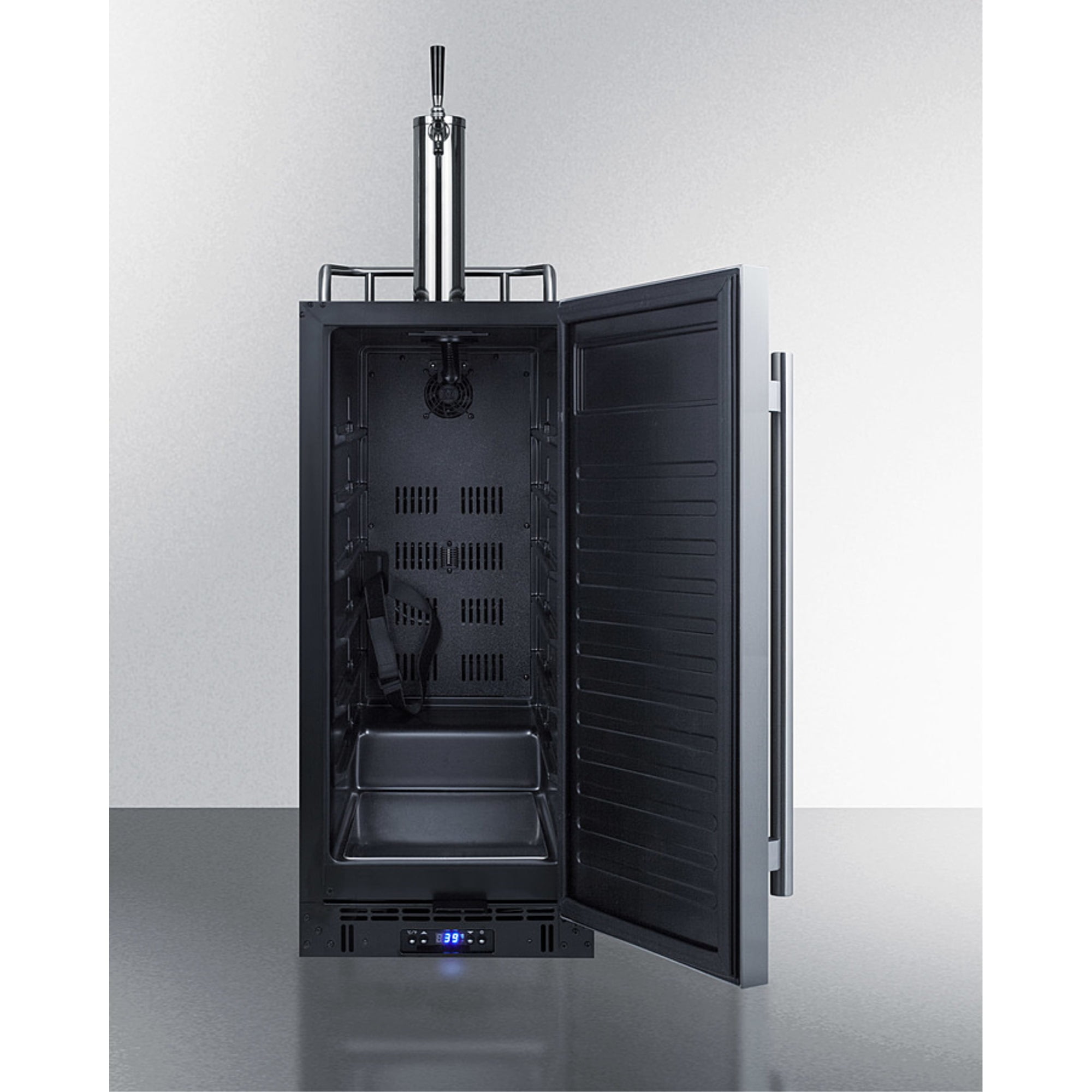 Summit SBC15BEER 15''W Built-In Beer Kegerator - Black/S Steel