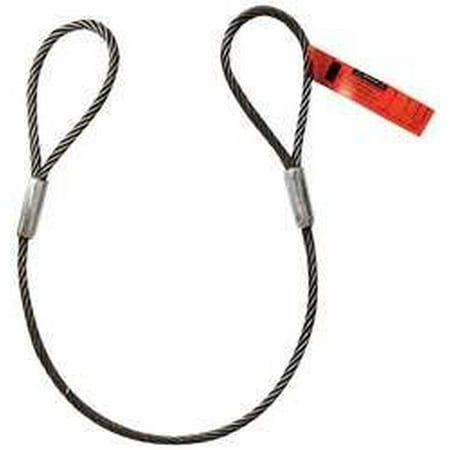 Wire Rope Sling - 1DNF6 Sling, Wire Rope, 4 Ft L, Vert Cap 1.4 Ton, By Dayton From USA