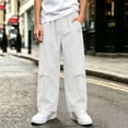 thumbnail image 2 of Nilvkv Boys Lightweight Pants, Boys Joggers, Logo Print Straight Leg Sweatpants in Relaxed Fit with Elastic Waist and Side Pockets for Outdoor Wear White 11-12 Years, 2 of 8