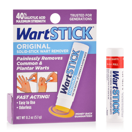 WartStick Maximum Strength Salicylic Acid Solid-Stick Common and Plantar Wart Remover, 0.2 oz