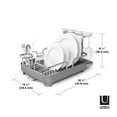 thumbnail image 3 of Umbra Holster Dish Rack– Molded Plastic Dish Drying Rack With Drainage Spout, Charcoal, 3 of 17