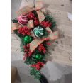 thumbnail image 5 of Miyuadkai Halloween Christmas Wreath with LED Lights 40cm, Wreaths for Front Door Artificial Pine Vine Garland with Red Bow Bells for Front Door Wall Window Holiday Decor, 5 of 5