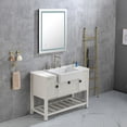 thumbnail image 4 of 40x30 Inch LED Bathroom Mirror with Frontlit and Backlit, Wall Mounted Vanity Mirror with Smart Touch Button, Anti-Fog, Memory Function, 3 Colors, Stepless Dimmable Makeup Mirror(Horizontal/Vertical), 4 of 6