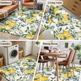 thumbnail image 6 of Lemon Bird Large Area Rugs for Bedroom Living Room, Soft Non Slip Carpet Bedside Rug, Watercolor Yellow Green Foliage Flower Leaf Rectangular Floor Cover Kitchen Accent Rug 2.7'x5' for Office, 6 of 9