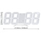 thumbnail image 5 of Reloj digital LED 3D, creativo, de pared, con alarma y carga USB para el hogar y la oficina (blanco, números blancos), 5 of 8
