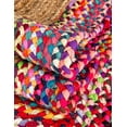 thumbnail image 4 of Indian Handmade Braided Multi Cotton Border with Inner Natural Jute Area Rug, Home Décor Rug, Jute Rug for Bedroom, Dining Room, living room, Doormat Rug Size - 2.6' x 12' (78 cm x 360 cm), 4 of 5
