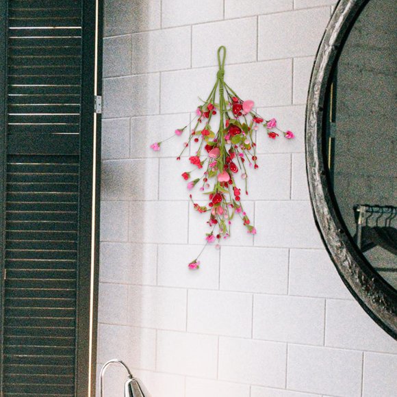 Nestingho Swag Decorativo Corazón Estilo Granja Con Flores Para Eventos Románticos Y Hogar
