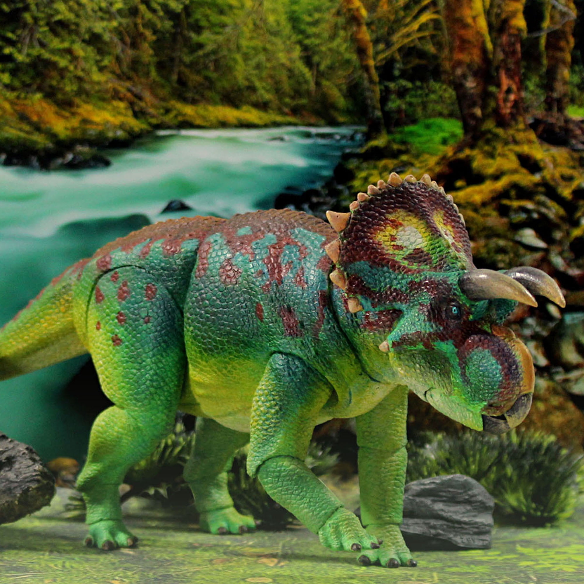 Beasts Of The Mesozoic: Avaceratops Lammersi - 1/18th Scale Dinosaur Action Figure - 10" Articulated Collectible Miniature, Hand-Painted