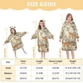thumbnail image 4 of FORMRS Wearable Blanket Hoodie with Sleeves for Kids Cozy Flannel Sweatshirt, Deer Pattern, 4 of 7