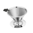 thumbnail image 1 of Luzkey Stainless Steel Coffee Cone Brew Coffee Pour over Coffee Maker Fine Mesh Single Cup Coffee Maker for Restaurant Large, 1 of 8