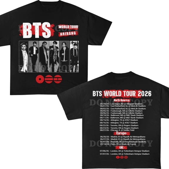 BS World Tou 2026 Arirang T-Shirt – Concert Merch