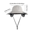 thumbnail image 4 of FEOLGEHLY Solar Fan Hat, UV Protection Sun Hat with Cooling Fan, Solar & USB Charging Breathable Fisherman Hat Wide Brim Neck Flap Waterproof for Fishing Hiking Gardening Outdoor, Gray, 4 of 6