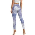thumbnail image 2 of Renewold Violet Tie-dye Womens Yoga Pants with Pockets High Waisted Womens Leggings Cute Exercise Yoga Leggings Opaque Activewear Lightweight Ankle Leggings, L, 2 of 8
