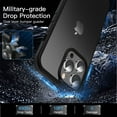 thumbnail image 5 of Casus Frosted Matte Silicone Frame Shockproof Case for iPhone 14 - Black, 5 of 7