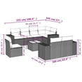 thumbnail image 2 of vidaXL Patio Sofa Set Adjustable Feet 9 Piece Sofa Set Square, 2 of 6