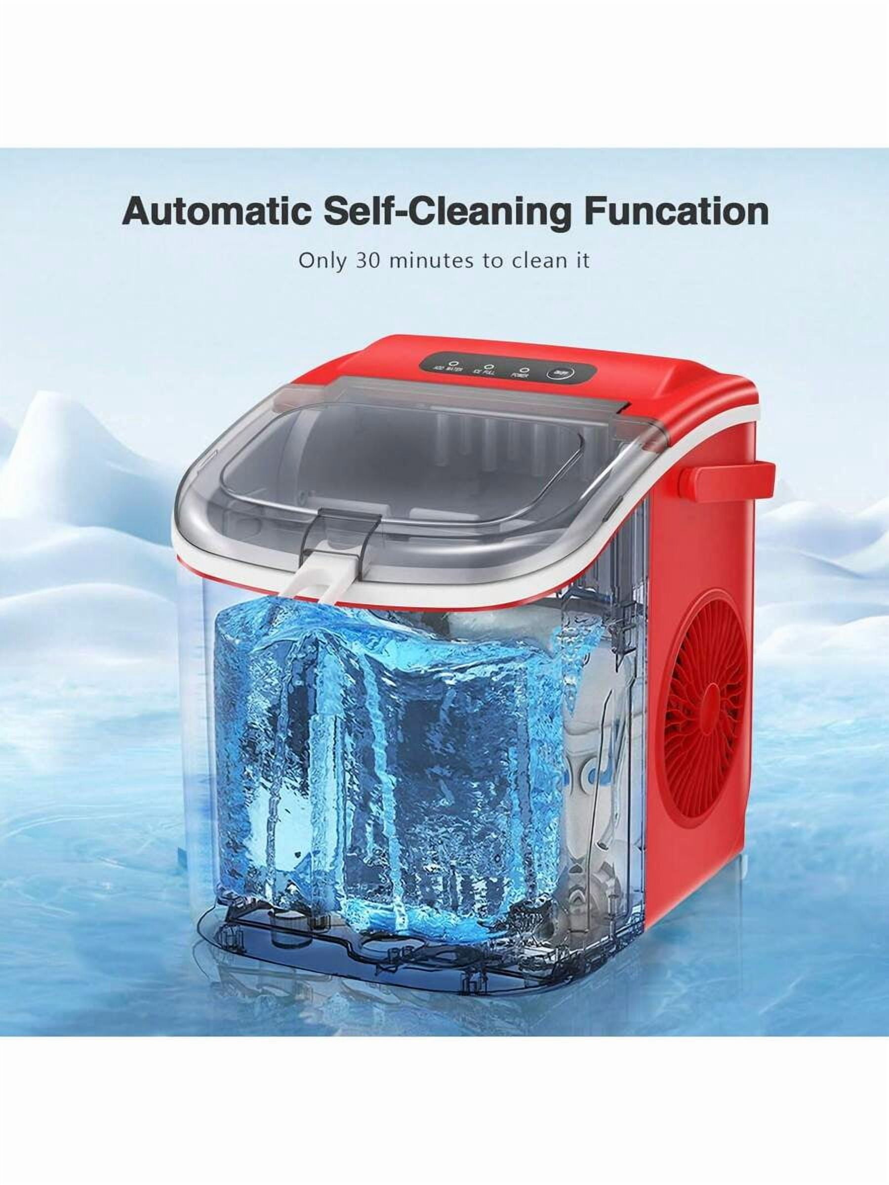Havato Nugget Ice Maker Countertop,  Self-Cleaning  Ice Maker With Ice Basket & Scoop, 26Lbs/24H, 9 Ice Cubes Ready In 6 Mins, Chewable Ice Maker Machine For Home Camping Party RV