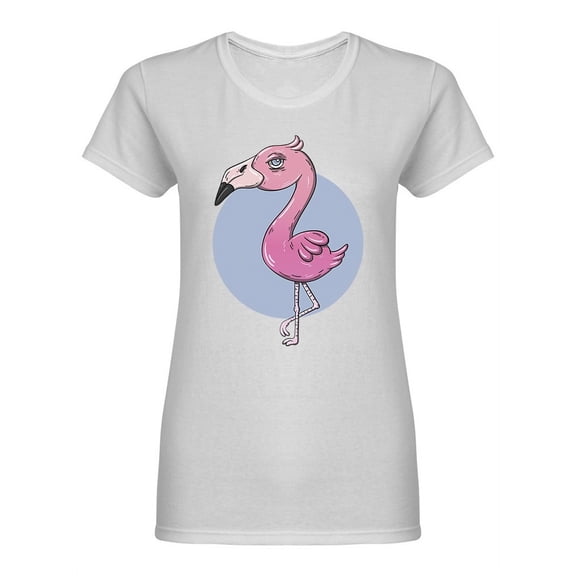 Flamingo Hand Drawn Style Shaped T-Shirt Women -Image by Shutterstock, Female x-Large