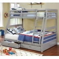 thumbnail image 2 of Grey Twin Over Double Wood Bunk Bed W Drawers, 2 of 2