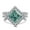 Green, variant on 3 Carat Moissanite Engagement Rings for Women, S925 Sterling Silver D Color VVS1 Princess Cut Diamond Rings, Ideal Choice for Birthday, Anniversary and Romantic Occasions with Certificate