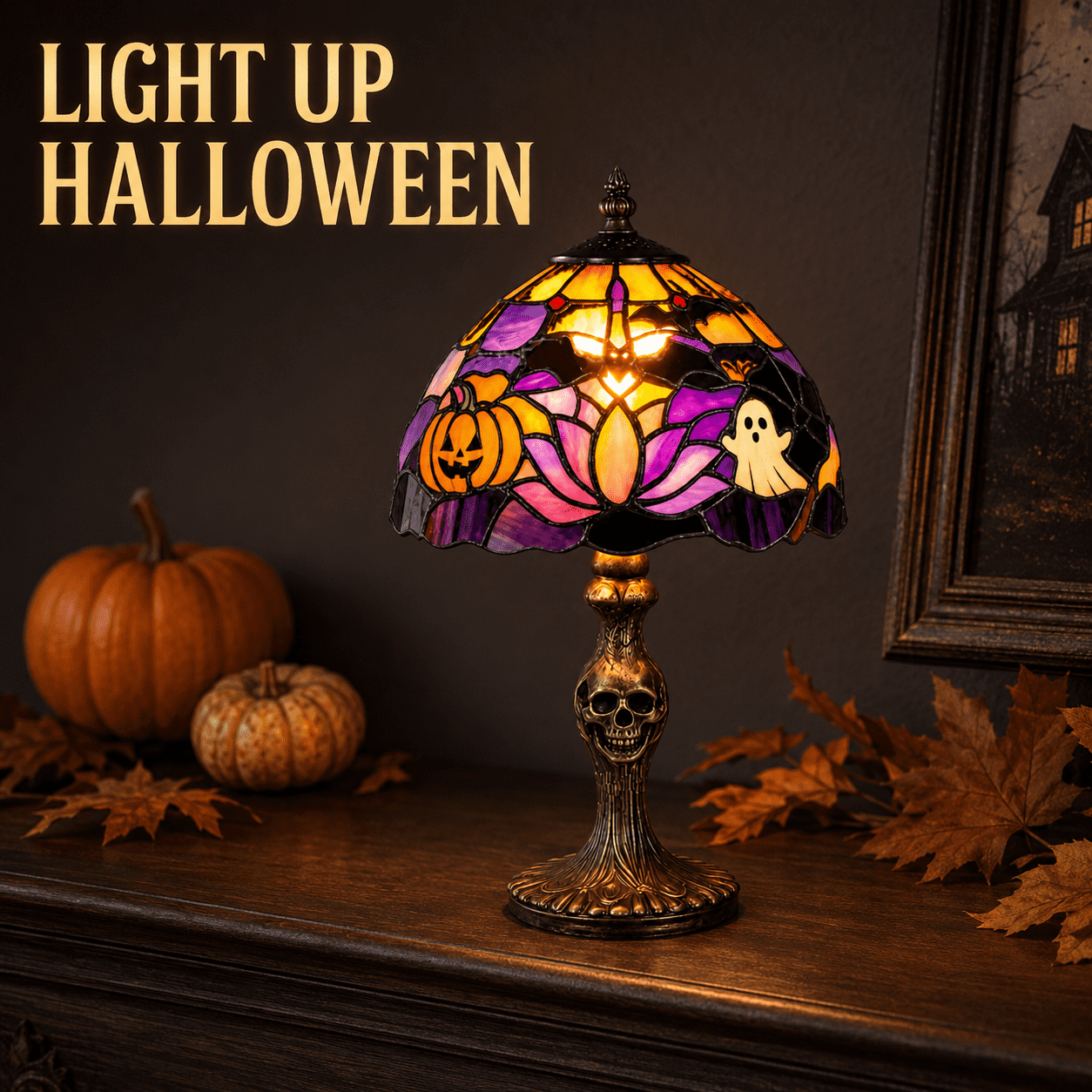 Meyda Tiffany 68100 Halloween Pumpkin 8.5