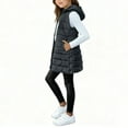 thumbnail image 5 of Mercatoo Teen Girls Long Hooded Puffer Vest Quilted Padded Winter Sleeveless down Jackets Kids Zip up Waistcoat Outwear, 5 of 7