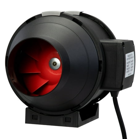 

MIXFEER 4 Inch Inline Duct Ventilation Fan with Variable Speed Controller - black red
