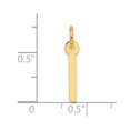thumbnail image 2 of 1.4mm 14k Solid Yellow Gold Slanted Block Letter I Initial Charm Pendant Necklace for Women, 2 of 2