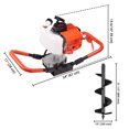 thumbnail image 2 of Yescom 52CC 2.2HP Earth Auger Powerhead 1 or 2 Men Gas Powered Post Hole Digger 10" Bit, 2 of 7