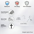 thumbnail image 6 of VNOX Ankh Cross Earrings for Men Women, Stainless Steel Symbol Stud Earrings Dangle Hinged Piercing Hoop Earrings, 6 of 6