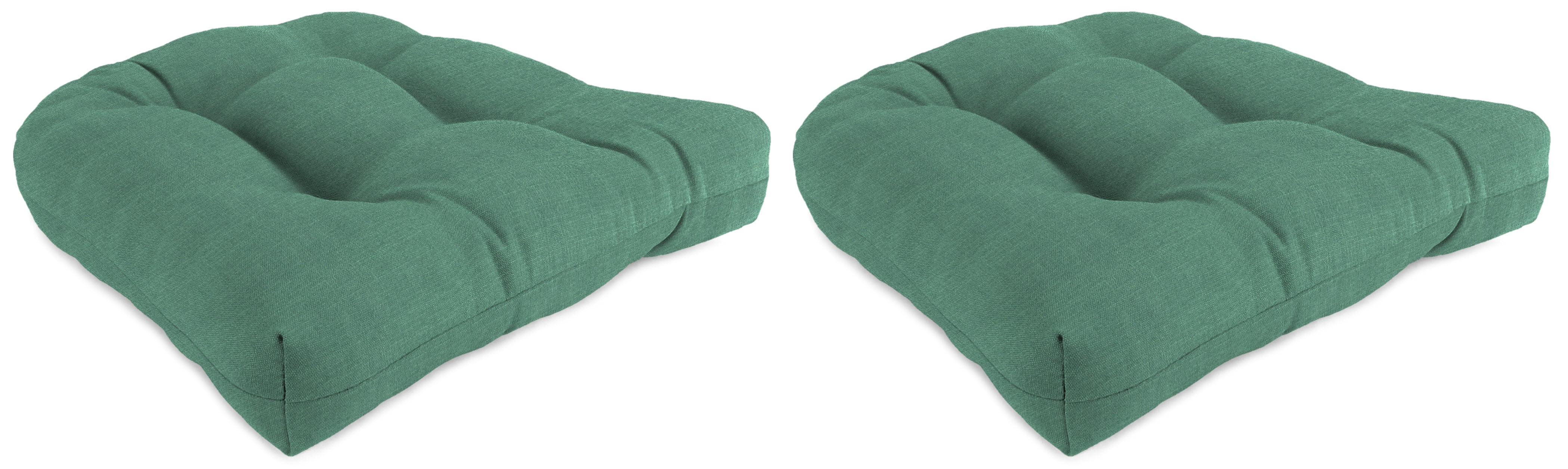 Set of Two, 19" x 19" x 4" Outdoor Wicker Chair Cushions