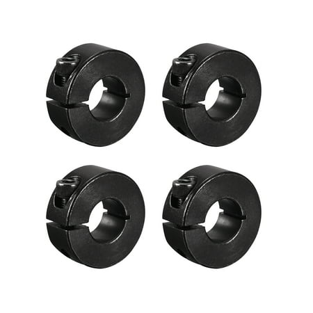 

Uxcell Shaft Collar 0.59 Single Split Carbon Steel Clamping Collar Shaft Collars with Set Screw Black 4 Pack