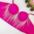 thumbnail image 5 of Plus Size Push up Bras Women Pullover Bra Feature V-Neck T-Shirt Bra Style W-1210 Pinks-a M, 5 of 6