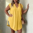 thumbnail image 2 of cfhntfmh Women's Plus Size Oversized Tops Summer Cap Sleeve T Shirts V Neck Dressy Casual Vacation Blouses Fashion Boho Clothes, 2 of 7