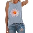 thumbnail image 2 of PNTUTB Fashion Women Round Neck Basic Comfortable Tees Sleeveless Printed Casual Summer Loose Tank Tops, 2 of 5