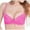 Pink, variant on Ahuyic Summer Women Bra,Women Plus Size Bras,Fashion Women Solid Color Steel Rings Lace Pad Gathering Daily Bra