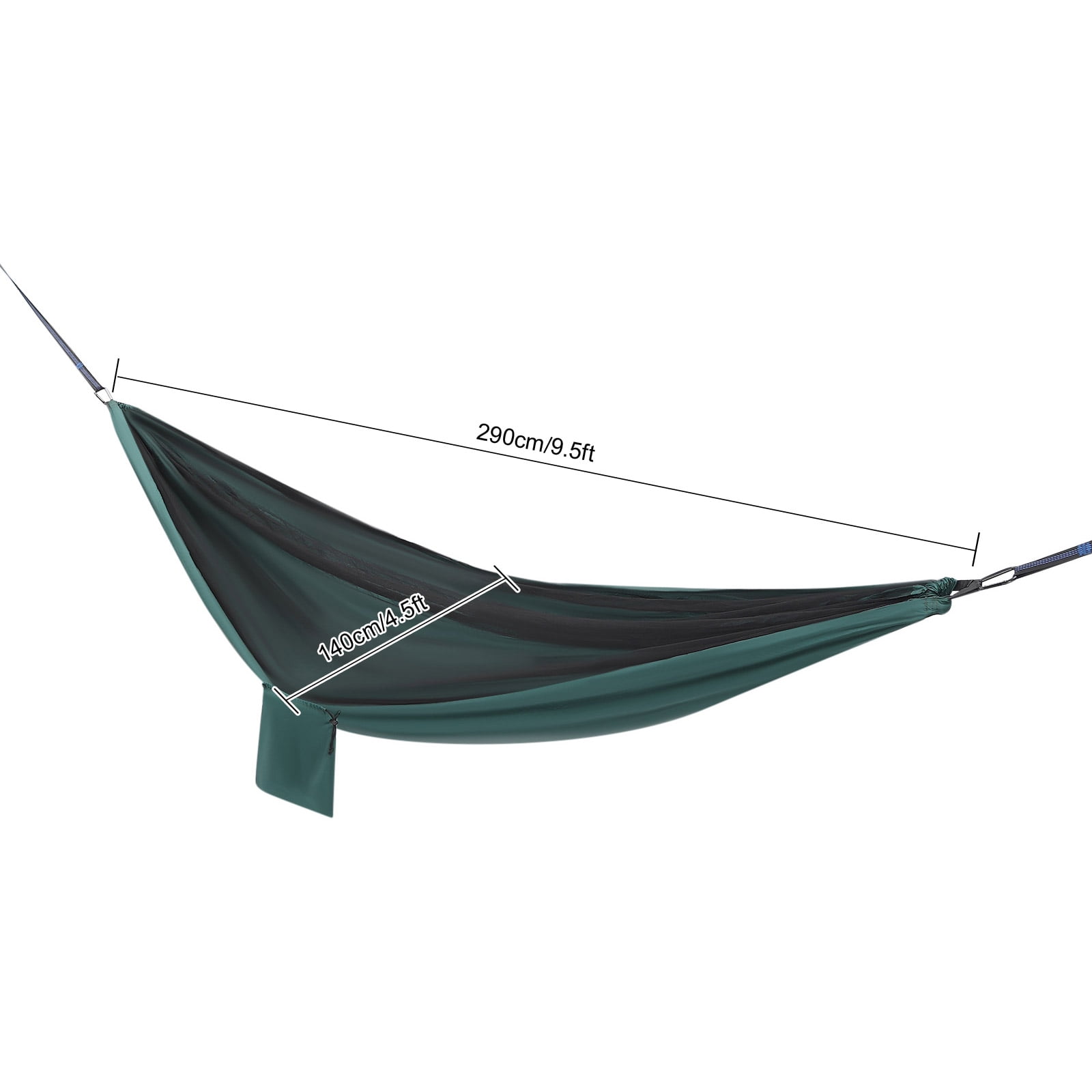 Fichiouy Camping Hammock with Net Tent and Rain Fly Tarp Portable Nylon Parachute Hammock with Heavy Duty Tree Strap Load-Bearing Capacity 200kg/440.9lbs