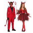 thumbnail image 4 of Mercatoo Girls Classic 𝐂ostume, Red Performance Dress Up with Horn Headband Carnival 𝐂osplay 𝐐ueen Tulle Dress, 4 of 4