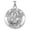Sterling Silver, variant on Saint Joan of Arc Religious Medal - 2/3 inch Size of Dime, Solid 14K Yellow Gold