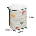 thumbnail image 3 of Storage Basket Household Oversized Foldable Drawstring Beam Closure Cloth Quilt Bag Squares Dirty Clothes Basket Storage Box Multicolor, 3 of 6