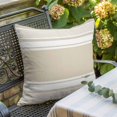 thumbnail image 3 of Throw Pillow Covers, Farmhouse Cream Striped Decorative Throw Pillow Covers 20x20 Inch, Modern Minimalist Stripes Square Linen Pillow Cases for Couch/Living Room/Sofa, 3 of 9