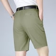 thumbnail image 4 of Yuyuzo Mens Dress Pants Casual High Waisted Straight Leg Flat Front Solid Color Office Work Shorts, 4 of 5