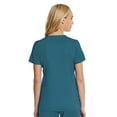 thumbnail image 4 of Elements Women's EL9115 Four Way Stretch Mock Wrap Scrub Top Caribbean 2X-Large, 4 of 6